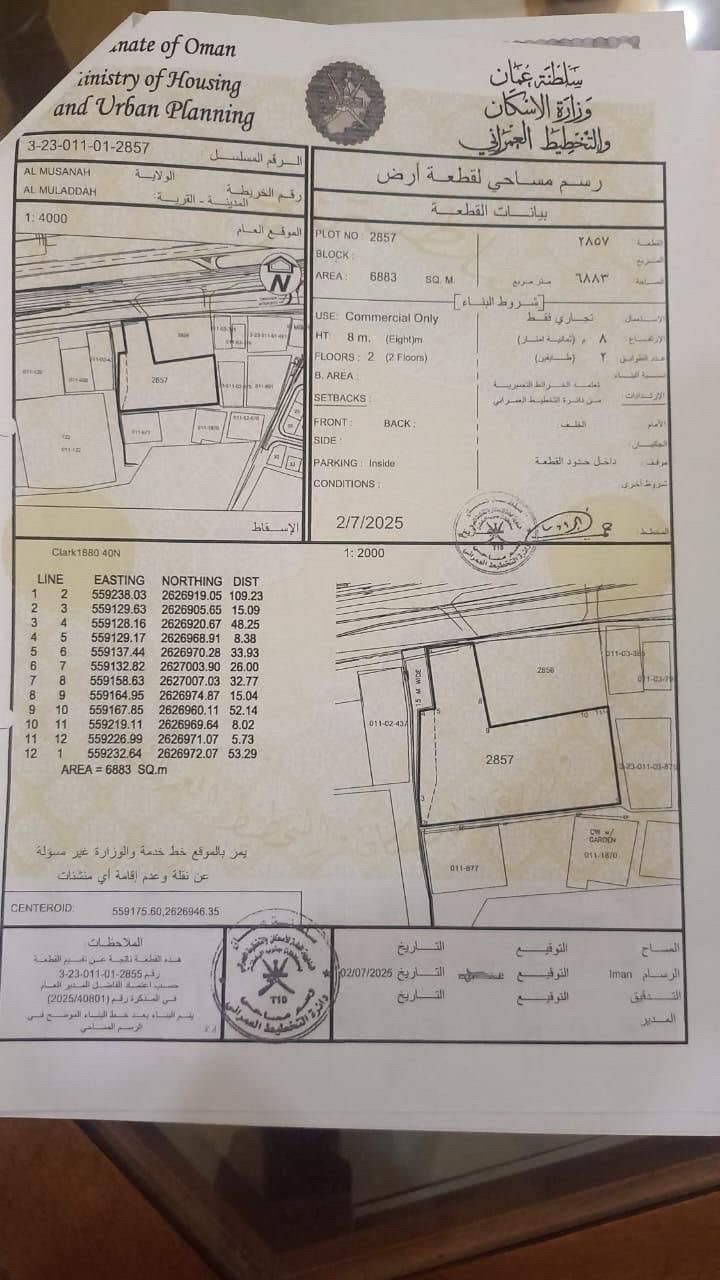 ارض سكني تجاري كورنر في الملدة [بركاء] 2