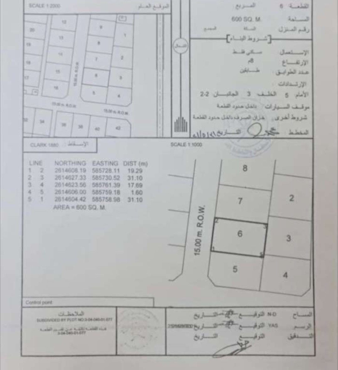 ارض سكنية شبك [كورنر ووسطية] في السقسوق [بركاء] 3